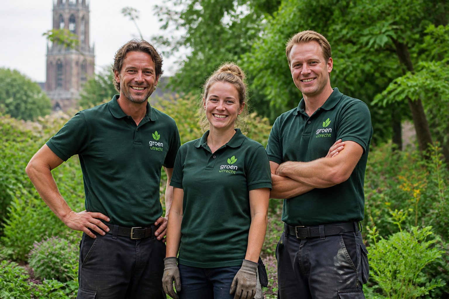 Groene Handen tuinbrigade aan het werk